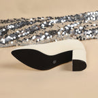 Damen elegante Blockabsatz-Pumps R&B