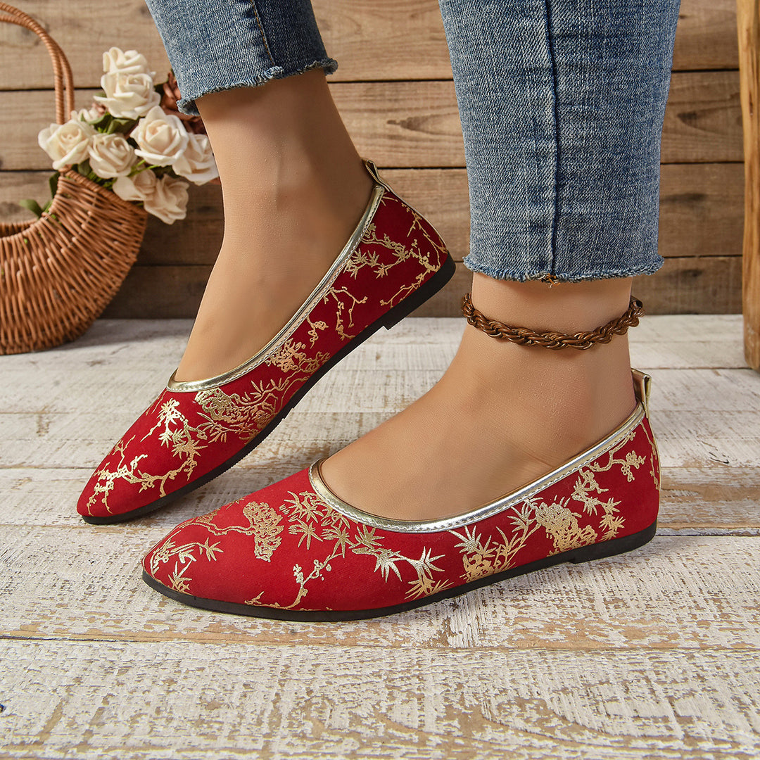Damen elegante Ballerinas mit buntem Design R&B