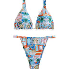 Damen Triangel-Bikini mit lR&Bhaftem Druck R&B