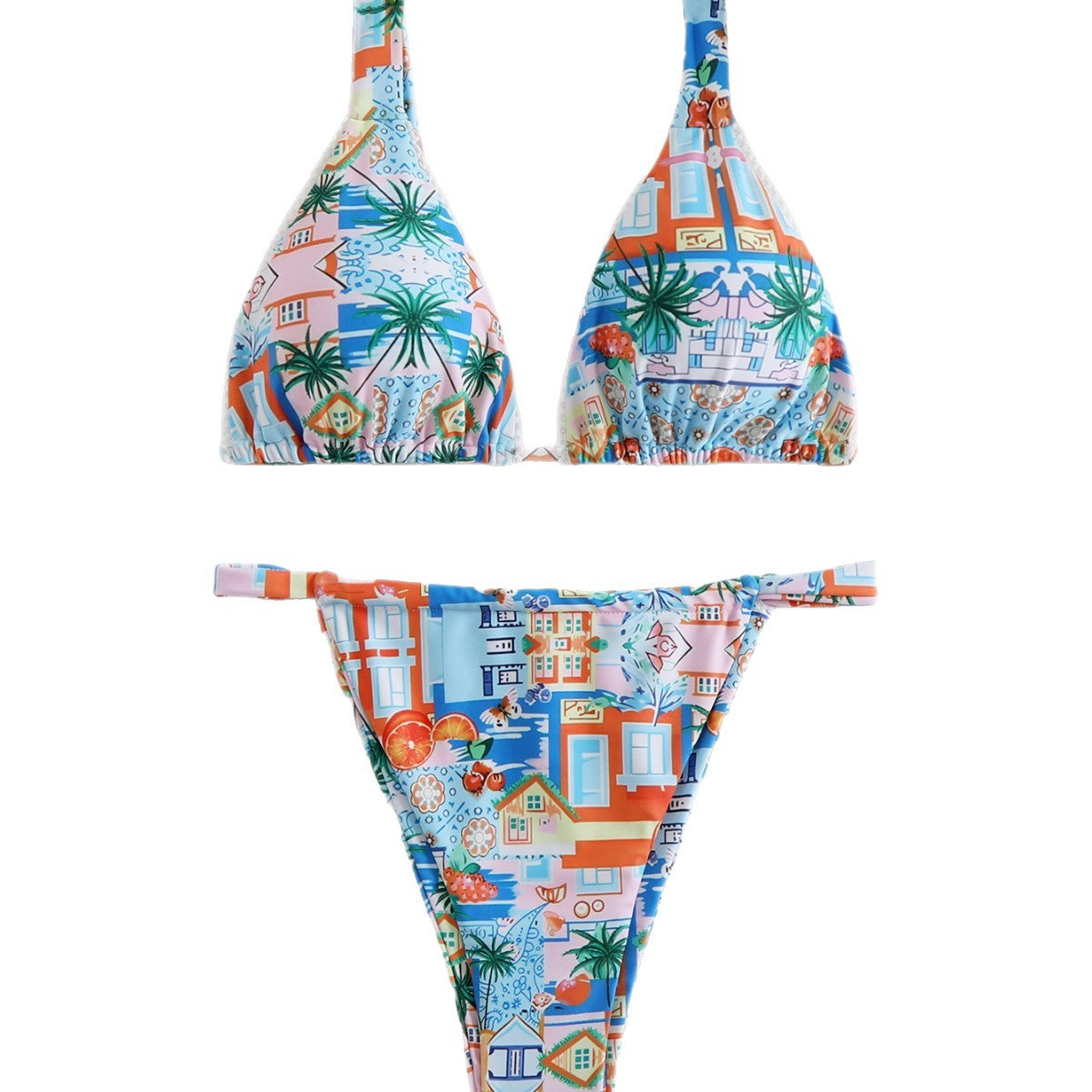 Damen Triangel-Bikini mit lR&Bhaftem Druck R&B