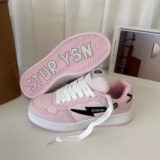 Damen Sportliche Sneakers im minimalistischen Design mit atmungsaktiver Oberflächenstruktur R&B