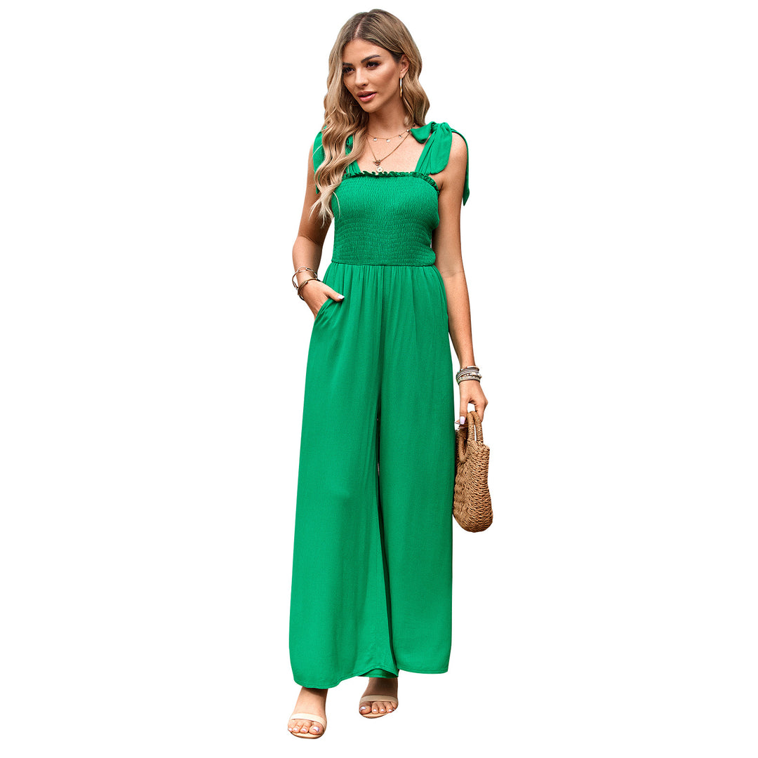 Damen Lässiger Maxijumpsuit mit Rüschen-Details und praktischen Taschen R&B