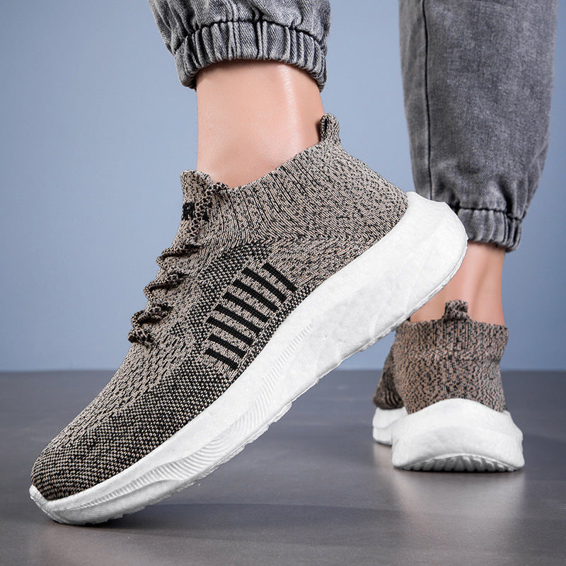Damen Sportliche High-Top Sneakers mit atmungsaktivem Netz-Obermaterial