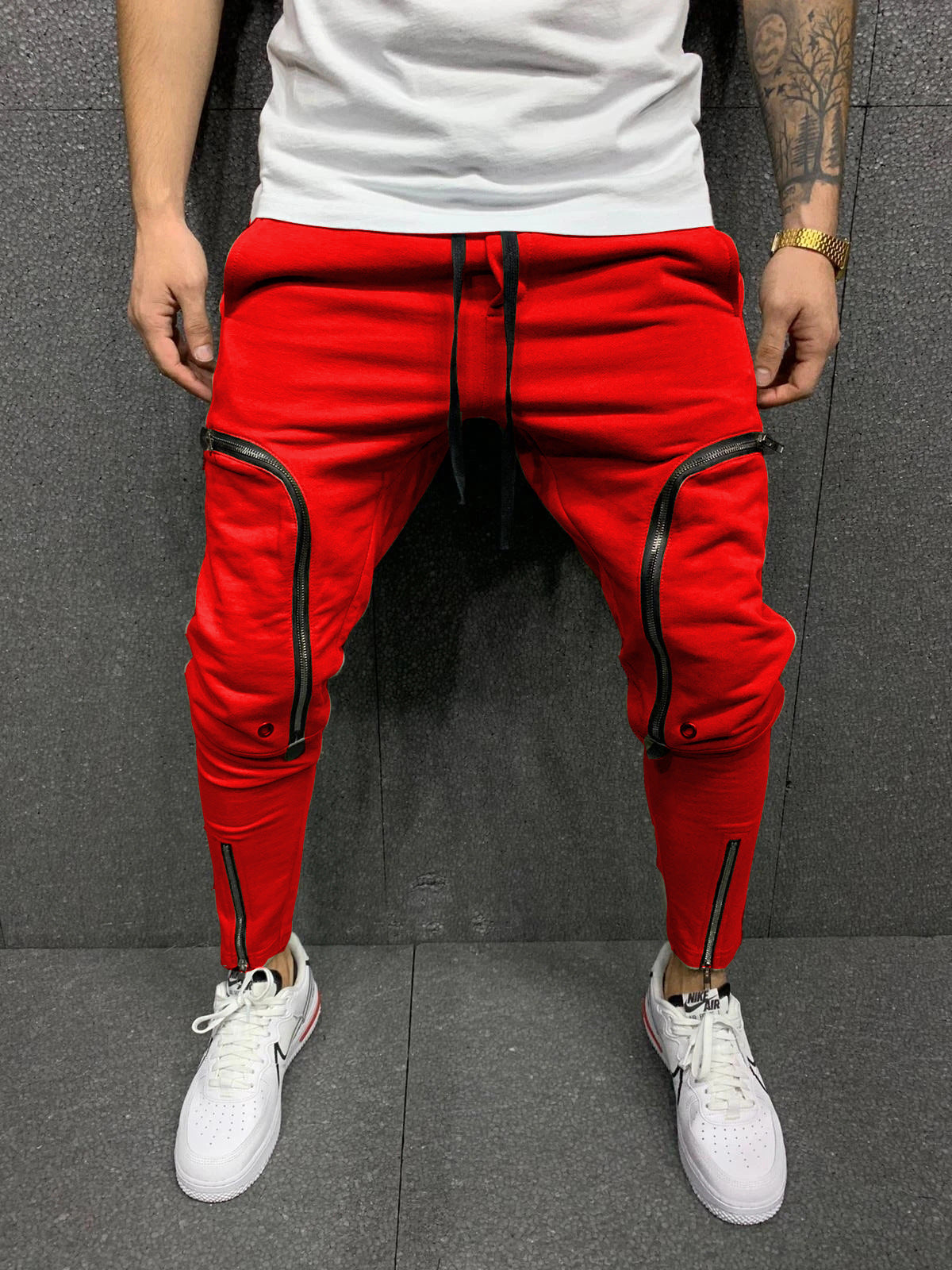 Herren modische Jogginghose mit einzigartigen Reißverschlussdetails
