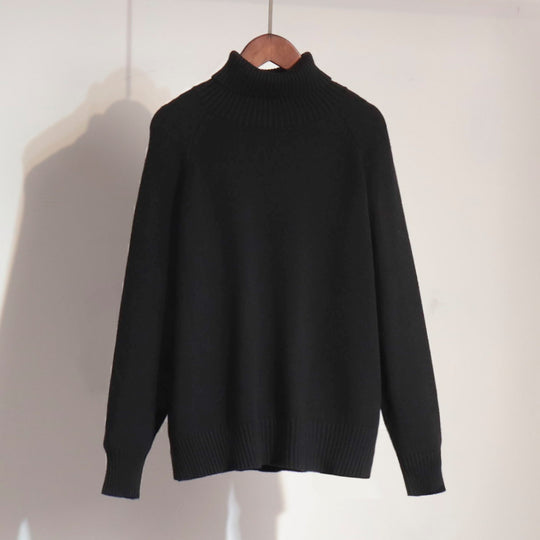 Damen Feinstrickpullover mit hohem Kragen R&B