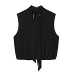 Damen ärmelloses Drapé-Oberteil mit elegantem Halsschlitz und fließendem Schnitt R&B