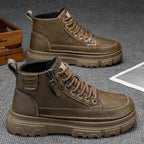 Damen robuste Schnürboots mit hohem Knöchelschutz und rutschfester Sohle