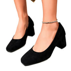 Damen Elegante und klassische Pumps mit mittelhohem Blockabsatz R&B