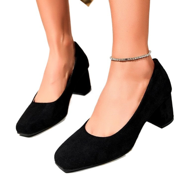 Damen Elegante und klassische Pumps mit mittelhohem Blockabsatz R&B