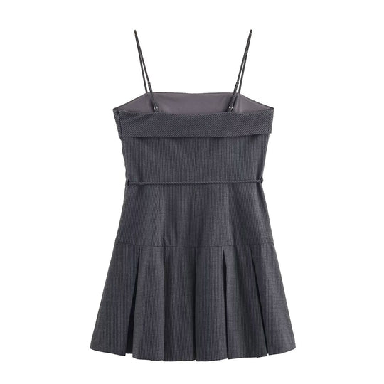Damen Minikleid mit Rüschen und verstellbaren Trägern R&B