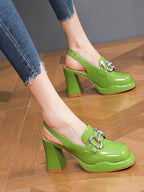 Damen Slingback-Heels mit modischem Schnallen-Detail
