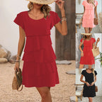 Damen Luftiges Lagenkleid mit Rüschendetails R&B