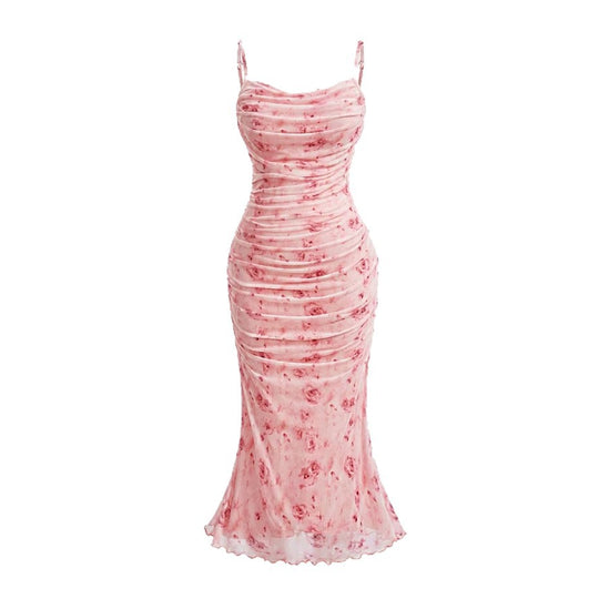 Damen Wickelkleid mit Rüschendetails und floraler Struktur R&B