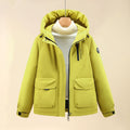 Damen Isolierte Outdoorjacke mit voluminösem Kapuzenkragen und praktischen Taschen R&B