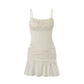 Damen Bleistiftkleid mit gerafftem Design und Spaghettiträgersystem R&B