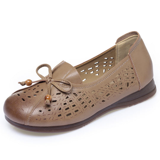 Damen Atmungsaktive und elegante Ballerinas mit modischem Lochmuster R&B