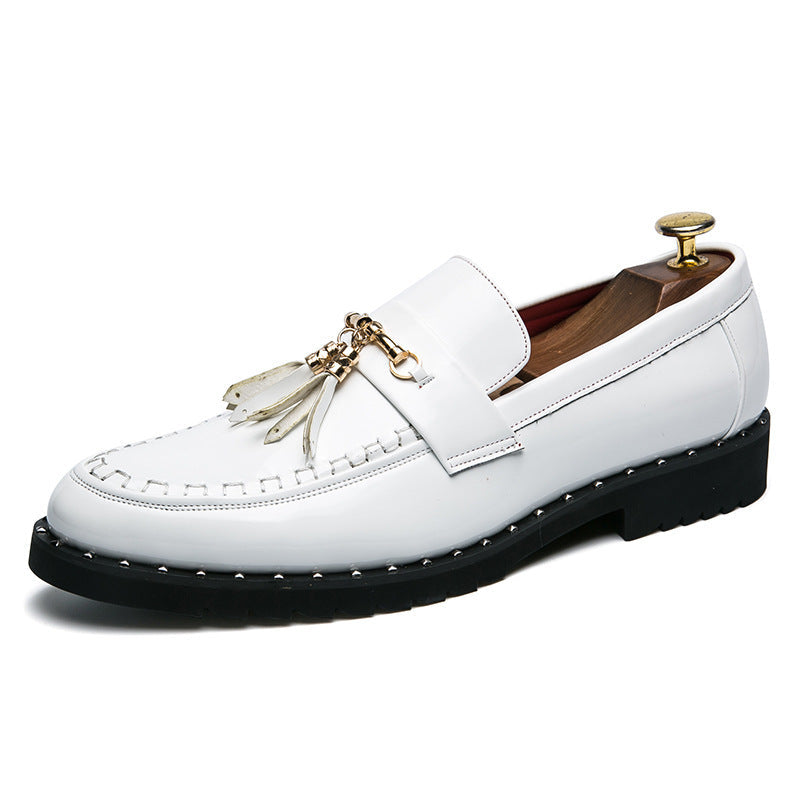 Damen Elegante Mokassins mit goldenen Anhängern R&B