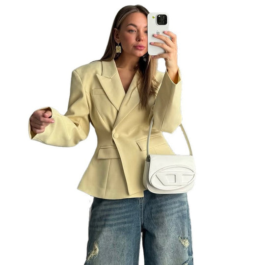 Damen eleganter taillierter Blazer R&B
