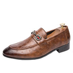 Herren Elegante Mokassins aus hochwertigem Leder mit modischem Schnallenverschluss R&B