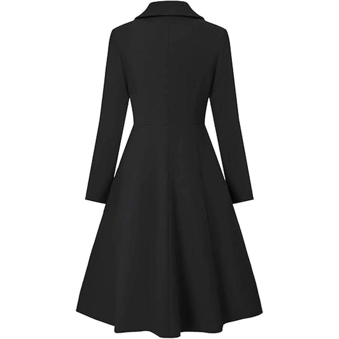 Damen Eleganter Oversize-Mantel mit doppelter Knopfreihe R&B