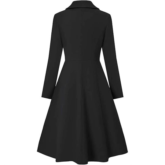 Damen Eleganter Oversize-Mantel mit doppelter Knopfreihe R&B