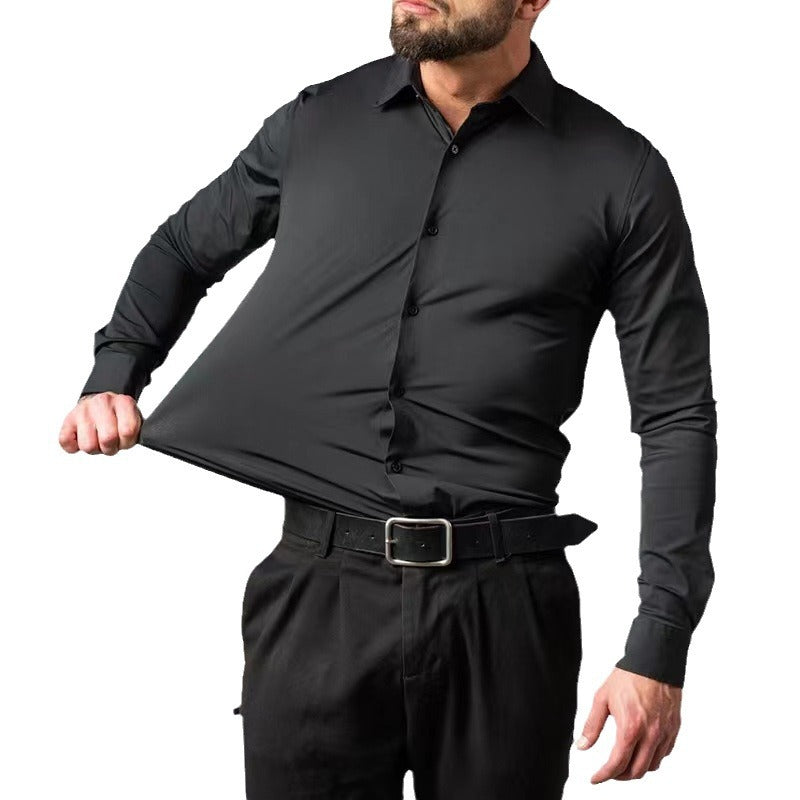 Herren Langarmhemd mit elegantem Schnitt und stilvollen Knopfdetails R&B