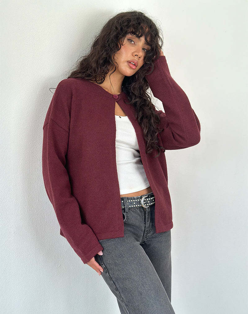 Damen Strickjacke mit praktischen Knopfdetails und lässigem Schnitt R&B