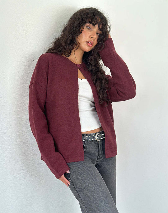Damen Strickjacke mit praktischen Knopfdetails und lässigem Schnitt R&B
