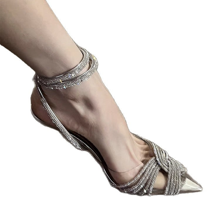 Damen Glamouröse High Heels mit funkelnden Riemchen R&B