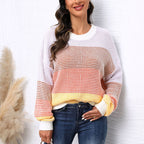 R&B | Modischer Strickpullover Im Farbblockdesign