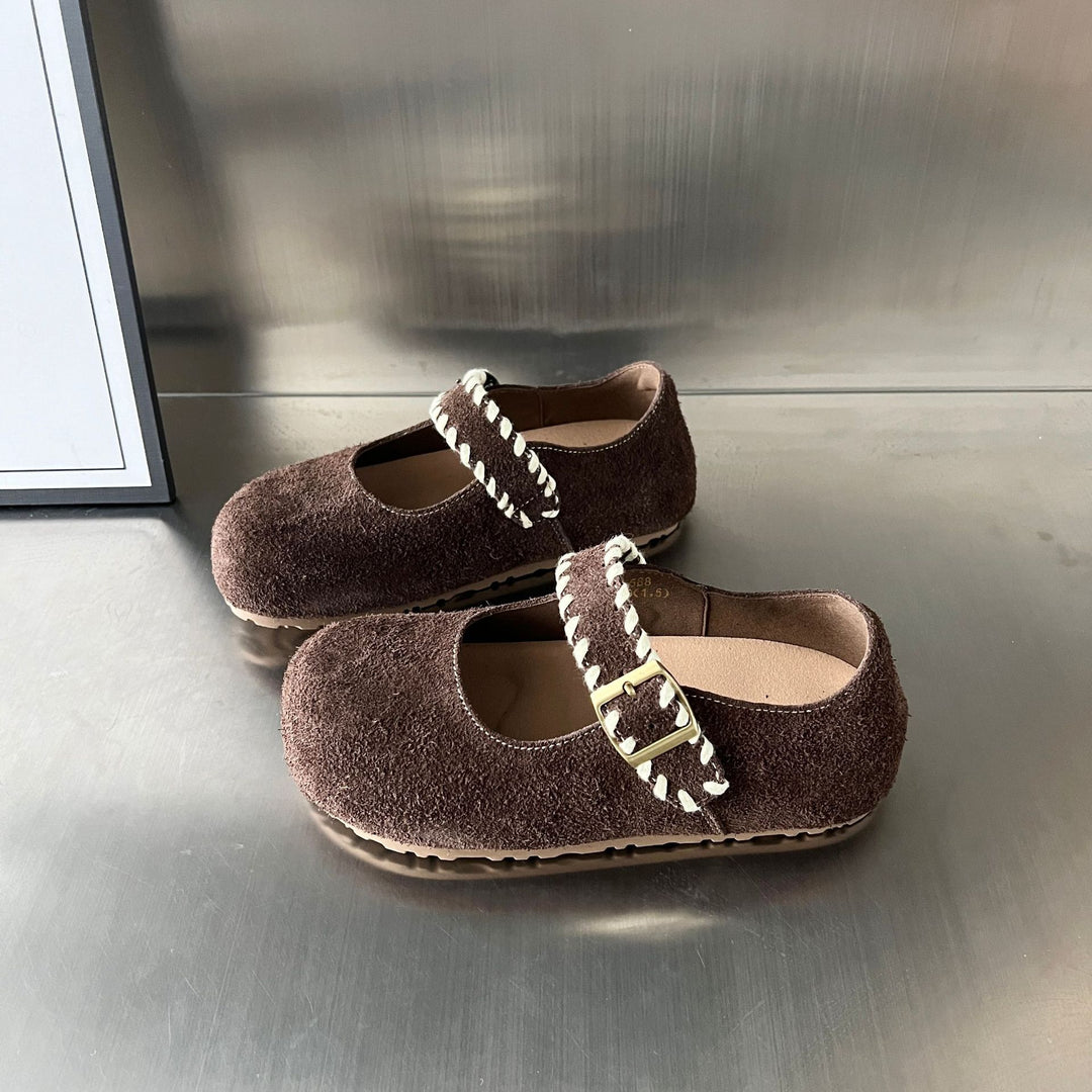 Damen Mokassins mit dekorativer Schnalle und weichem Wildleder R&B