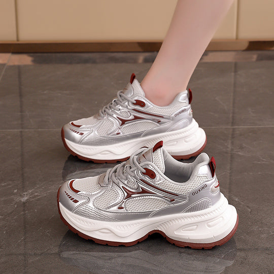 Damen Sportliche Sneakers mit atmungsaktiver Mesh-Oberfläche und stabiler Sohle R&B