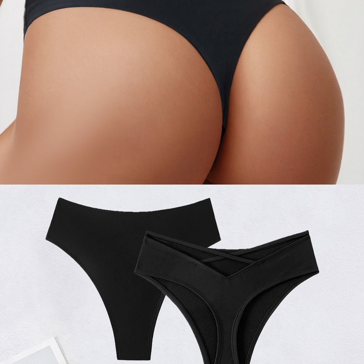 Damen Bikini-Höschen mit verstellbaren X-Trägern und elegantem Design R&B