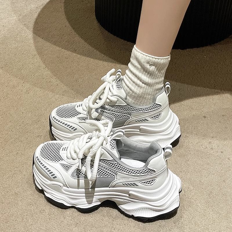 Damen Sportliche Lauf Sneakers mit atmungsaktivem Mesh und modischer Sohle R&B