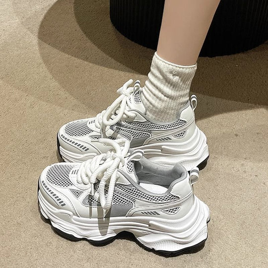 Damen Sportliche Lauf Sneakers mit atmungsaktivem Mesh und modischer Sohle R&B