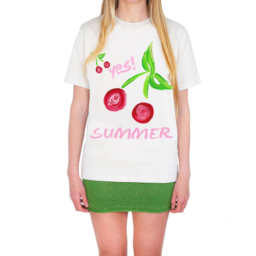 Damen T-Shirt mit farbenfrohem Motiv und kreativem Design R&B