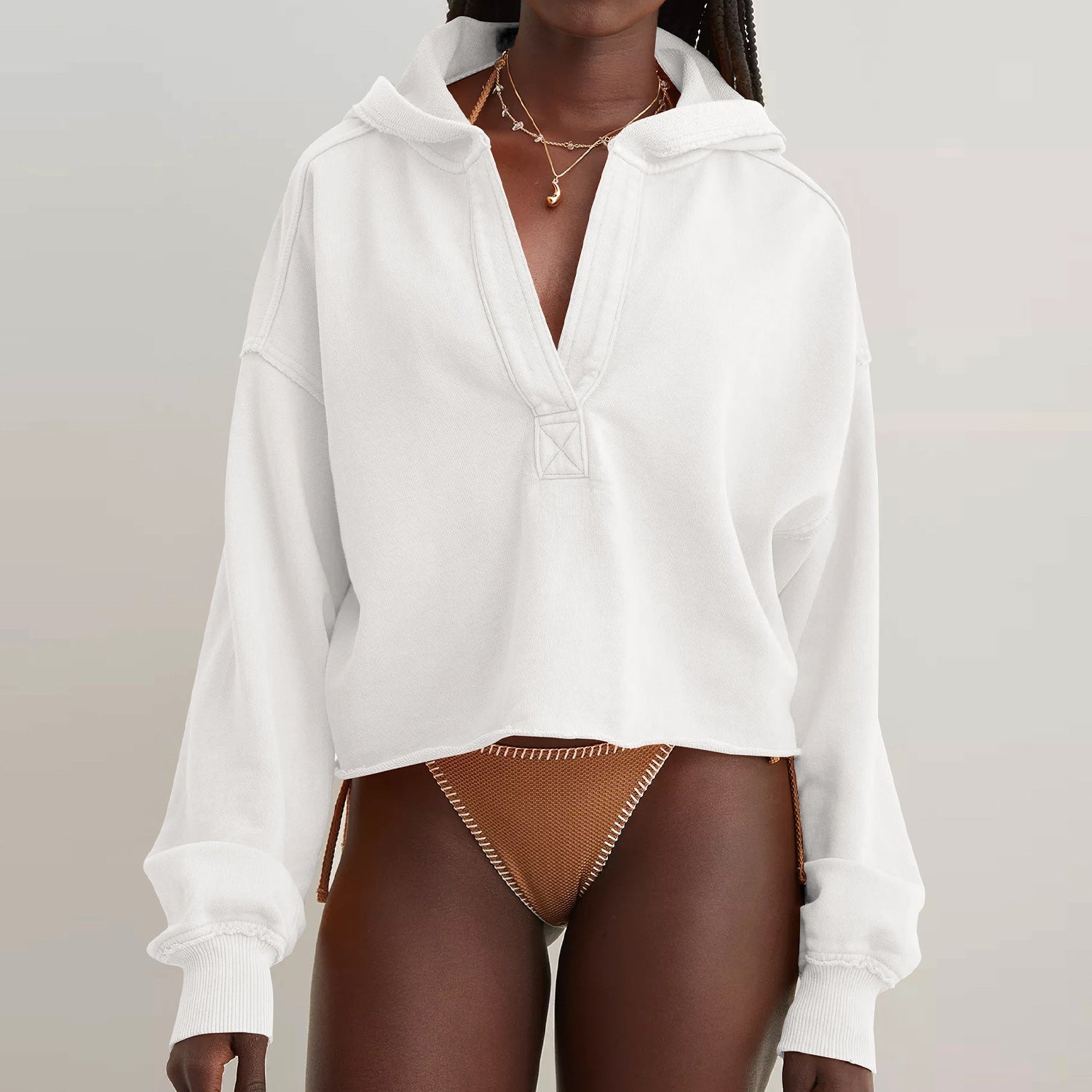 Damen Oversized Kapuzenpullover R&B