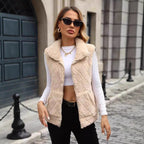 Damen Kuschelige Fleece-Weste mit Kapuze R&B