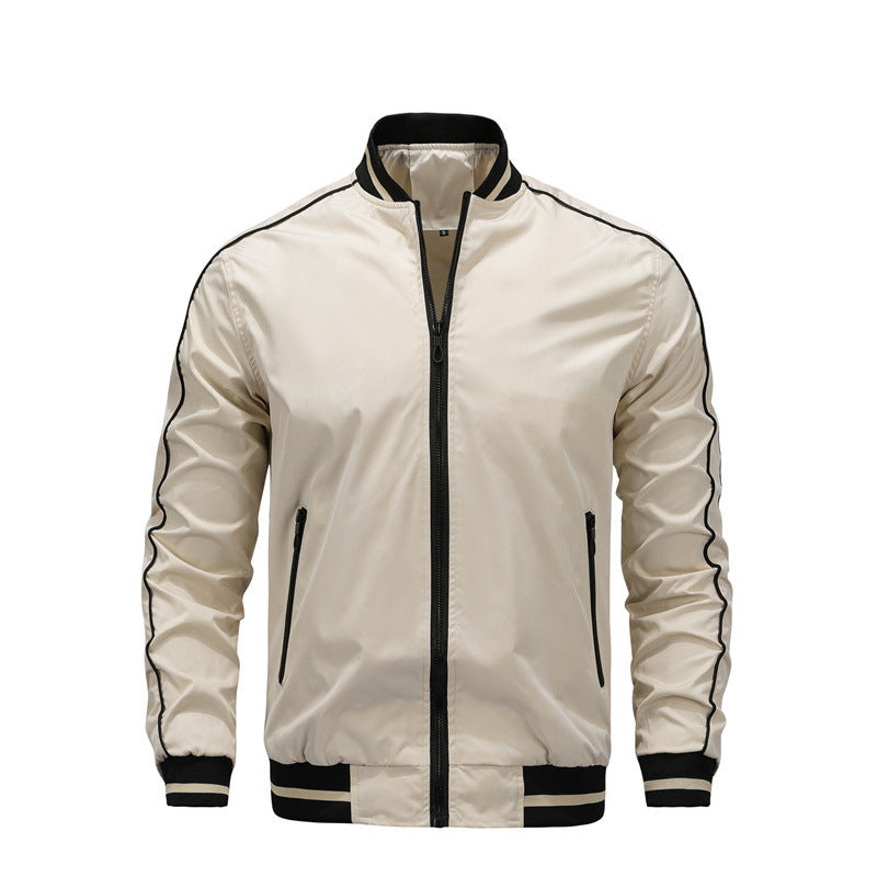 Herren sportliche Freizeitjacke im College-Stil
