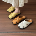 Damen bequeme und stylische Clogs mit modernen Kreuzriemen R&B