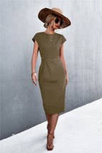 Damen Stretchkleid mit raffinierter Drapierung R&B