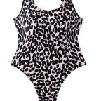 Damen Einteiler Badeanzug mit Leopardendruck und modernem Schnitt R&B