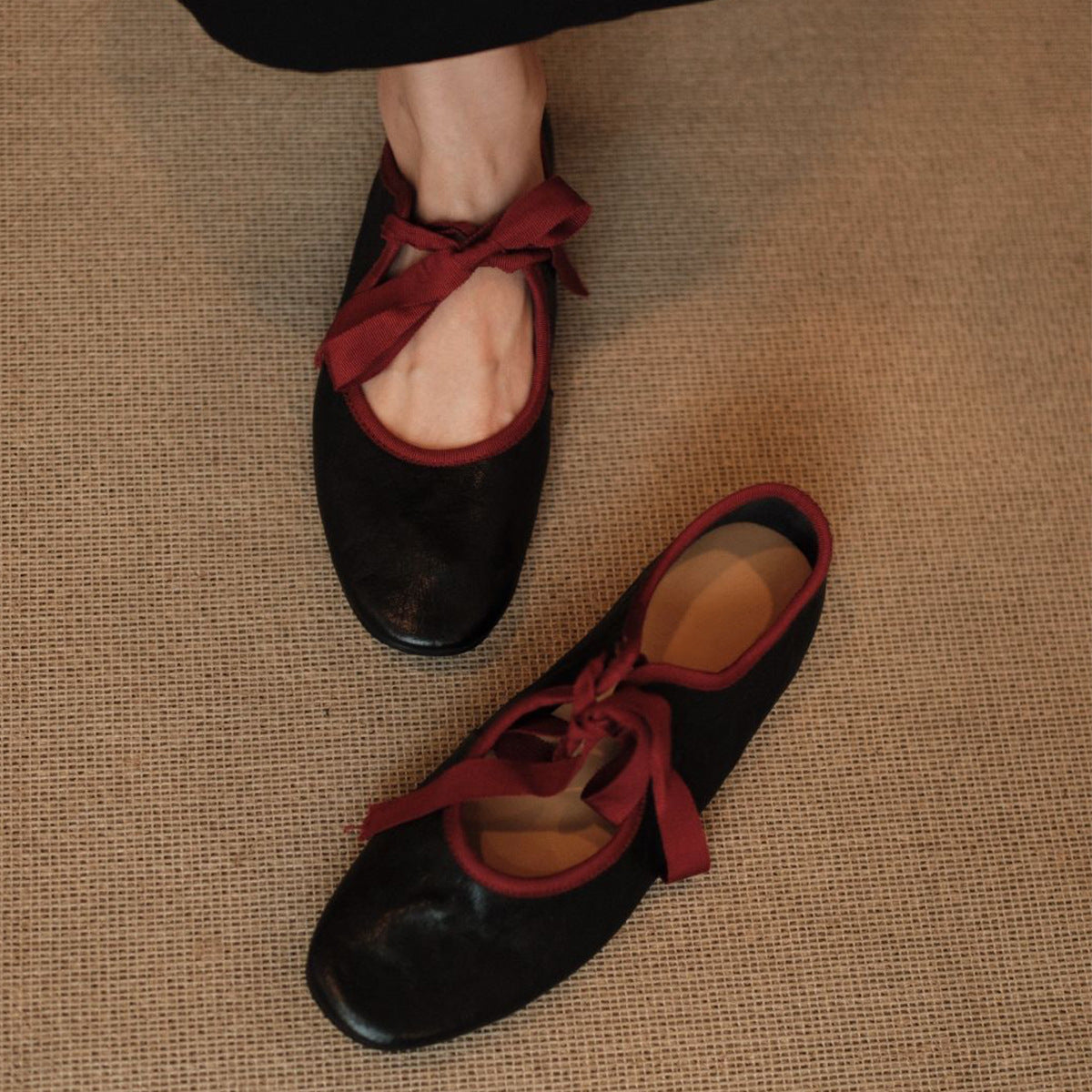 Damen elegante Ballerinas mit dekorativem Schleifenakzent