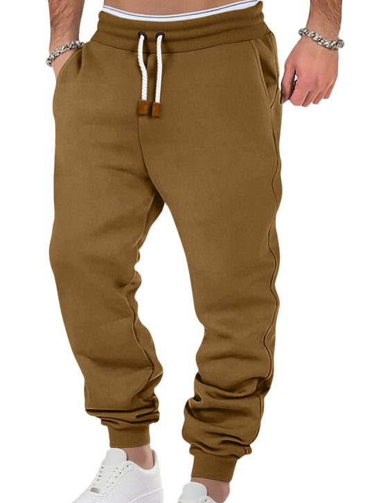 Herren nan komfortable Jogginghose aus hochwertiger Baumwollmischung mit elastischem Bund Kordelzug und Bündchen R&B