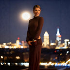 Damen Elegantes Wickelkleid mit langen Ärmeln und Raffungen R&B