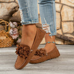 Damen Dekorative Mokassins mit floralen Applikationen und weichem Obermaterial R&B