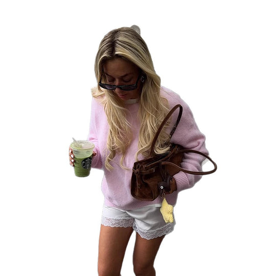 Damen lässiger Sweater mit oversized Schnitt und angenehmer Baumwollmischung R&B