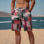 Herren stylische Bade-Shorts mit modernem Graphikmuster