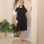 Damen elegantes Cut-Out Sommerkleid R&B