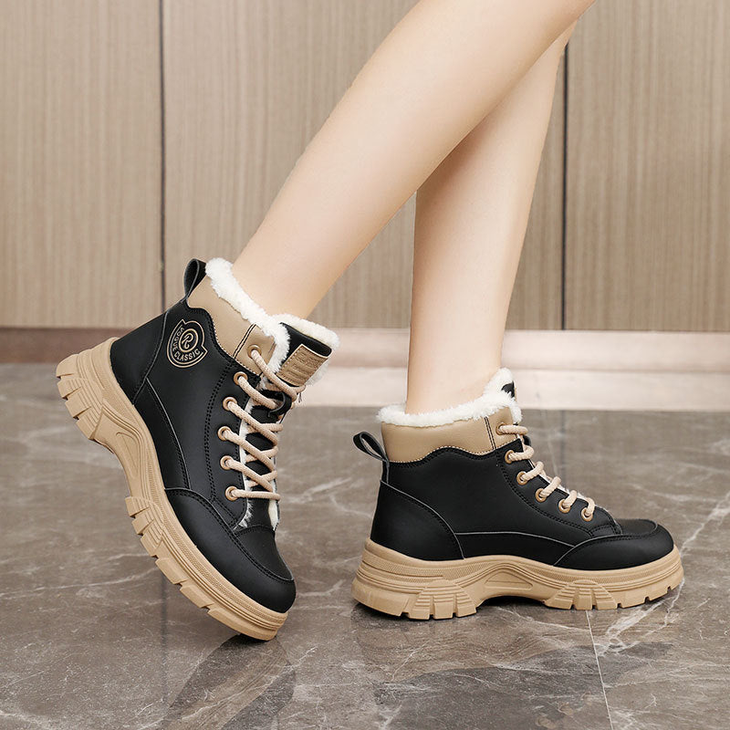 Damen warme Winterstiefel mit kuscheligem Innenfutter und rutschfester Sohle R&B